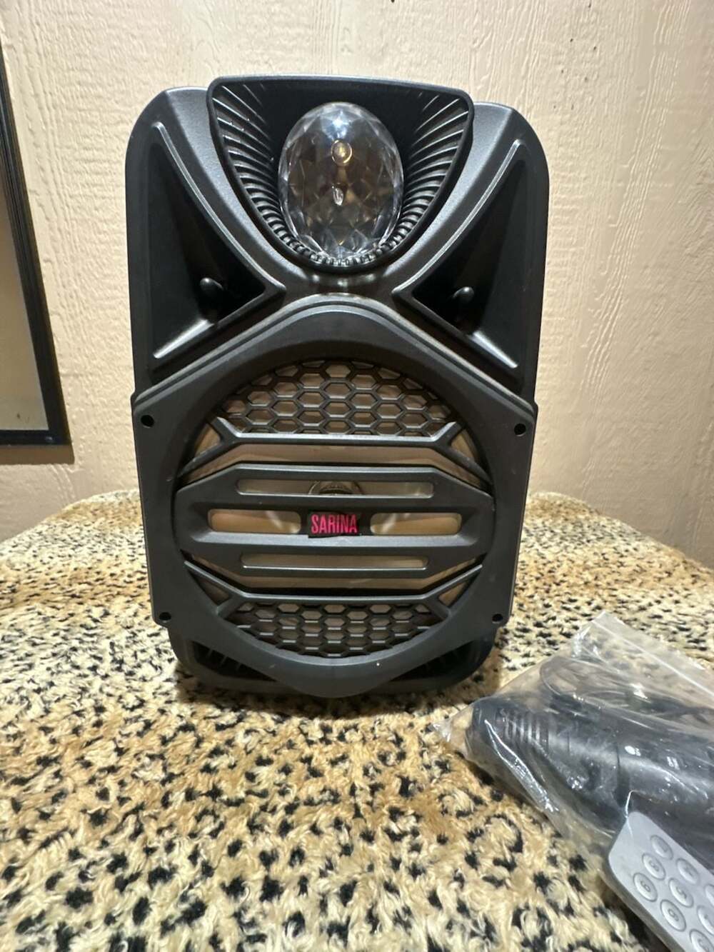 Sarina 8-Inch Portable Bluetooth Karaoke Party Speaker with Microphone, Remote,